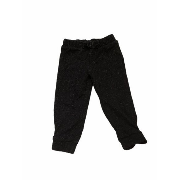 The Children's Place Baby Girls Size 2t Black Glitter Sweat Pants - Picture 1 of 4
